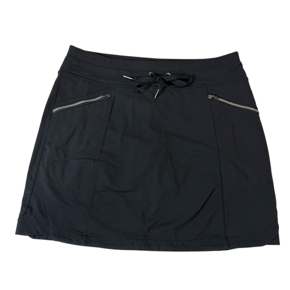 Athleta Black Performance Skort with Built-In Shorts | Zip Pockets | Small